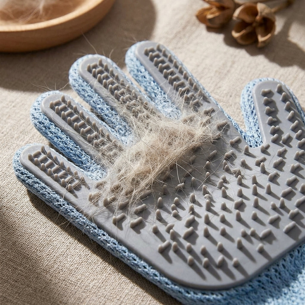 The MeowTested Grooming Glove — Gentle Deshedding + Massage