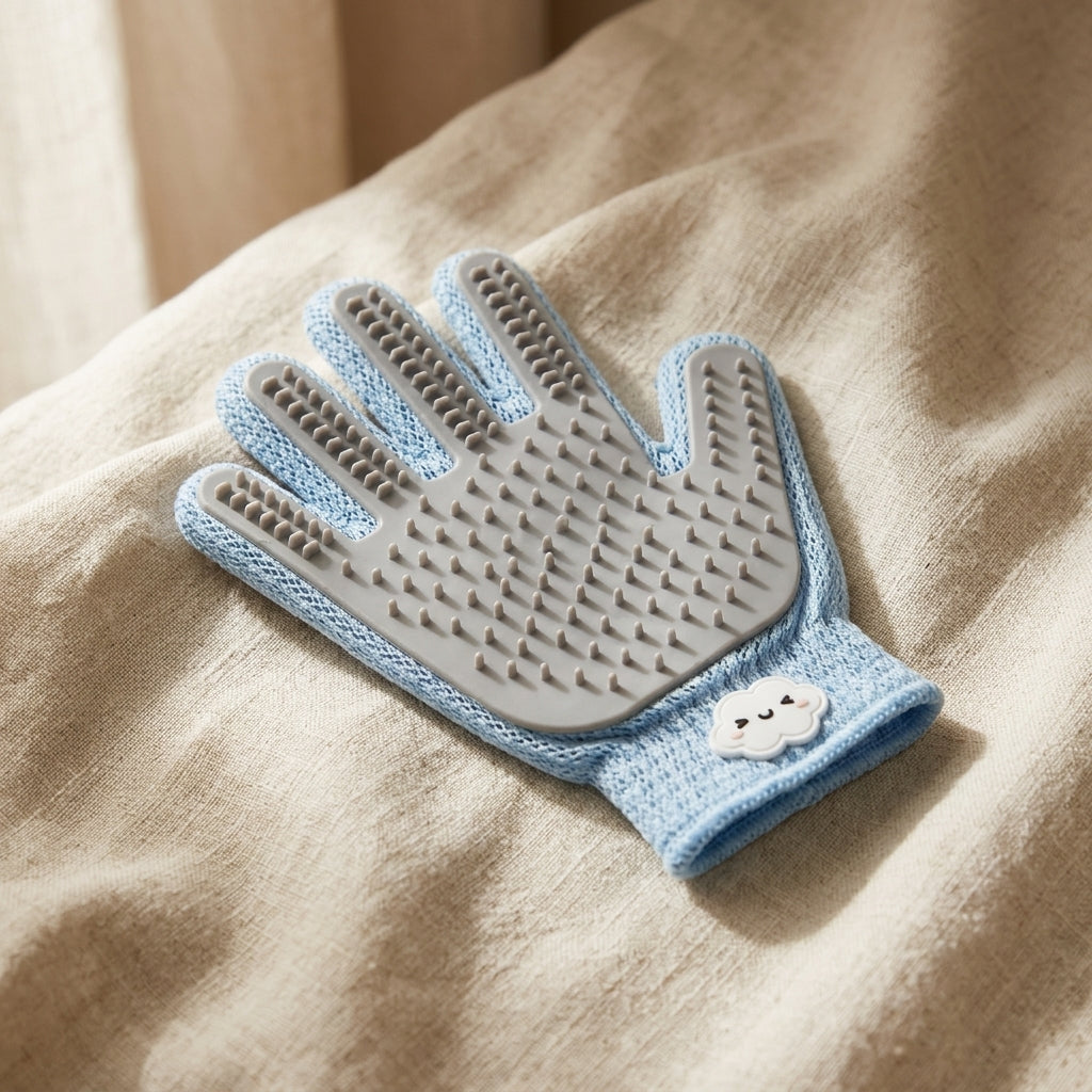 The MeowTested Grooming Glove — Gentle Deshedding + Massage